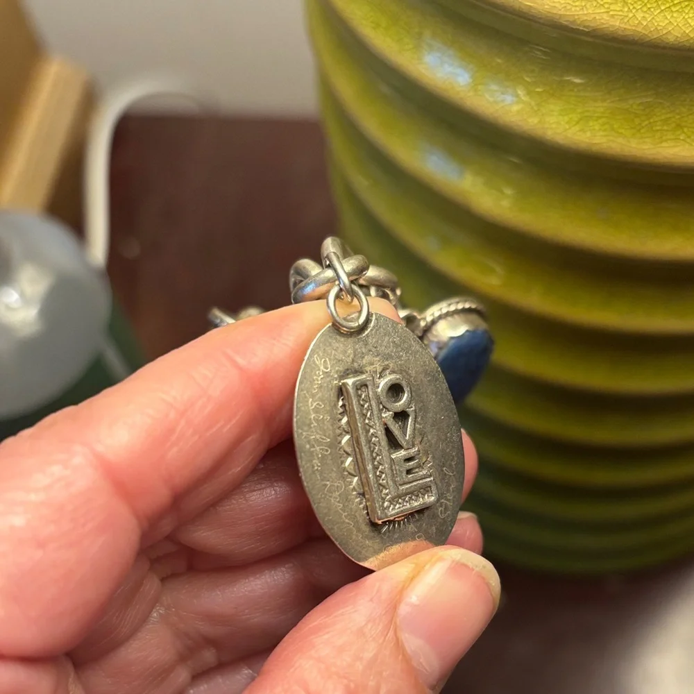 Colorful sterling Heart Charm Bracelet - Picture 3 of 9